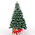 Albero di Natale artificiale con decorazioni addobbato 240 cm Oulu