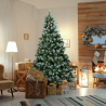 Albero di Natale artificiale con decorazioni addobbato 180 cm Manitoba