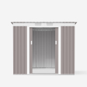 Box lamiera zincata resistente preverniciata grigio casetta giardino Alps 201x121x176cm Sconti
