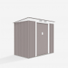 Box lamiera zincata resistente preverniciata grigio casetta giardino Alps 201x121x176cm Stock