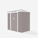 Box lamiera zincata resistente preverniciata grigio casetta giardino Alps 201x121x176cm Saldi