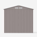 Box in lamiera zincata grigio casetta giardino attrezzi Chalet 213x127x195cm Scelta