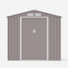 Box in lamiera zincata grigio casetta giardino attrezzi Chalet 213x127x195cm Catalogo