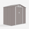 Box in lamiera zincata grigio casetta giardino attrezzi Chalet 213x127x195cm Stock