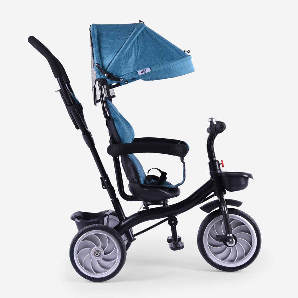 Passeggino triciclo bambini seggiolino girevole 3in1 pedali spinta Lally - Foto 16 di 39