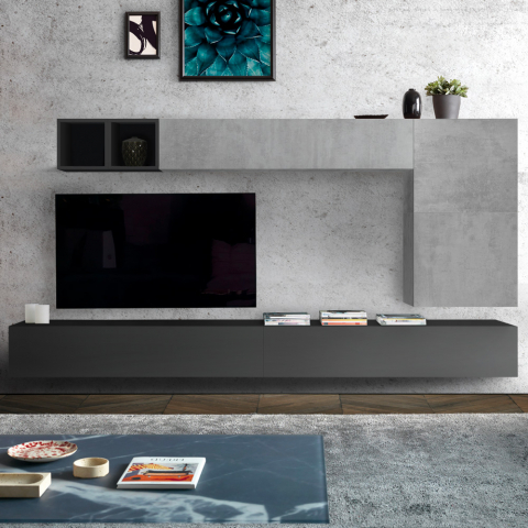 Parete attrezzata design moderno soggiorno porta TV modulare Infinity 95