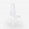 set tavolo design Tulipan bianco rotondo 80cm 4 sedie moderno similpelle vogue Modello