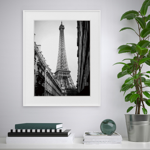 Stampa quadro fotografia Parigi bianco nero 40x50cm Variety Eiffel Promozione