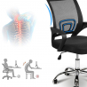 Sedia ufficio ergonomica con supporto lombare tessuto traspirante Officium Stock