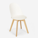 Sedia design scandinavo legno cuscino cucina sala da pranzo Bib Nordica Scelta