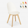 Sedia design scandinavo legno cuscino cucina sala da pranzo Bib Nordica Catalogo