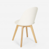 Sedia design scandinavo legno cuscino cucina sala da pranzo Bib Nordica Modello