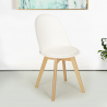Sedia design scandinavo legno cuscino cucina sala da pranzo Bib Nordica Stock