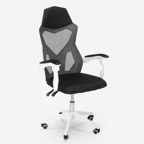 Sedia poltrona gaming ergonomica traspirante design futuristico Gordian