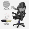 Sedia poltrona gaming design futuristico ergonomica traspirante poggiapiedi Gordian Plus Dark Sconti