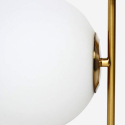 Lampada da tavolo design dorato con sfera in vetro abat jour Bella Offerta