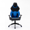 Sedia poltrona gaming ergonomica similpelle nero blu Portimao Sky Offerta