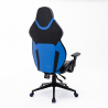 Sedia poltrona gaming ergonomica similpelle nero blu Portimao Sky Scelta