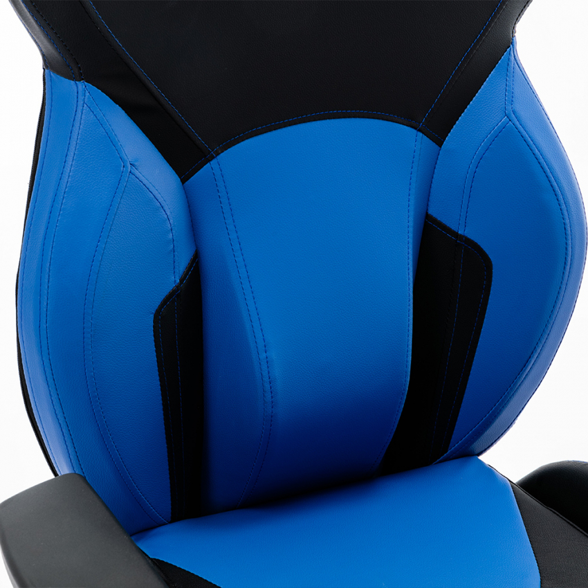 Portimao Sky Sedia poltrona gaming ergonomica similpelle nero blu