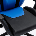 Sedia poltrona gaming ergonomica similpelle nero blu Portimao Sky Prezzo