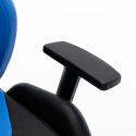Sedia poltrona gaming ergonomica similpelle nero blu Portimao Sky Costo
