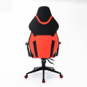 Sedia gaming ergonomica regolabile similpelle rosso nero Portimao Fire Modello