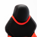 Sedia gaming ergonomica regolabile similpelle rosso nero Portimao Fire Caratteristiche