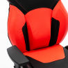 Sedia gaming ergonomica regolabile similpelle rosso nero Portimao Fire Misure
