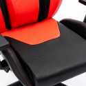 Sedia gaming ergonomica regolabile similpelle rosso nero Portimao Fire Prezzo