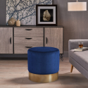 Pouf poggiapiedi sgabello basso imbottito rotondo design velluto Rossetto Catalogo