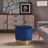 Pouf poggiapiedi sgabello basso imbottito rotondo design velluto Rossetto Catalogo