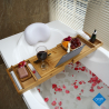 Mensola vassoio portaoggetti per vasca da bagno legno allungabile Bambu Vendita
