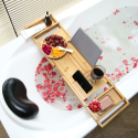 Mensola vassoio portaoggetti per vasca da bagno legno allungabile Bambu Catalogo