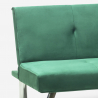 Divano letto 2 posti clic clac reclinabile design velluto tessuto Probatus 