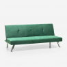 Divano letto 2 posti clic clac reclinabile design velluto tessuto Probatus 