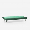Divano letto 2 posti clic clac reclinabile design velluto tessuto Probatus 