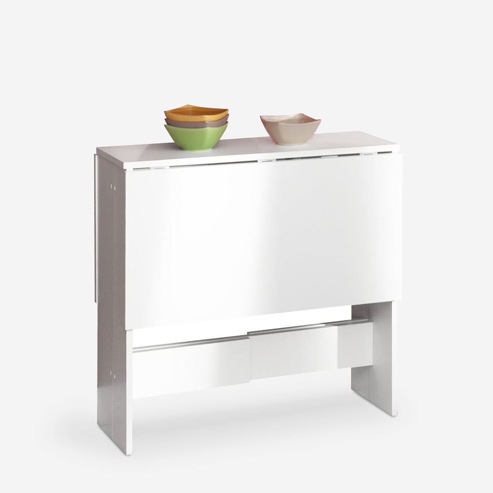 Tavolo consolle allungabile a ribalta pieghevole 76x24-103cm Galvani - Foto 29 di 40