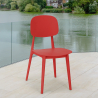 Sedia in polipropilene design moderno per cucina giardino bar ristorante Geer 