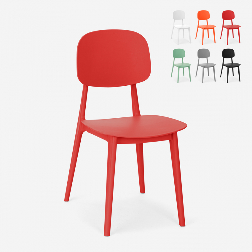 Sedia in polipropilene design moderno per cucina giardino bar ristorante Geer Offerta