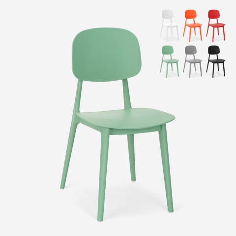 Sedia in polipropilene design moderno per cucina giardino bar ristorante Geer Promozione