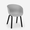 Sedia design moderno polipropilene metallo per cucina bar ristorante Senavy