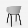 Sedia design moderno polipropilene metallo per cucina bar ristorante Senavy