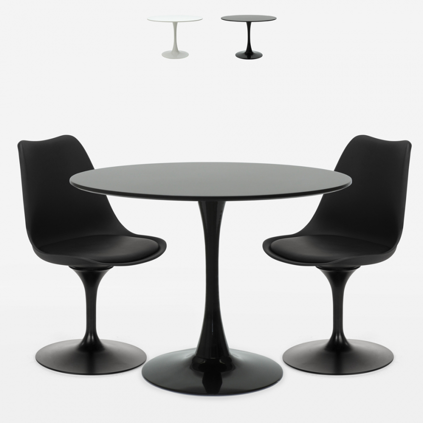aster set tavolo rotondo 80cm 2 sedie design Tulipan scandinavo stile  moderno