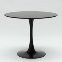set tavolo rotondo 70cm design Tulipan 2 sedie stile moderno scandinavo iris Stock