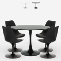 set tavolo rotondo 120cm design Tulipan 4 sedie stile moderno scandinavo margot Offerta