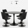 set tavolo rotondo 120cm design Tulipan 4 sedie stile moderno scandinavo margot Offerta