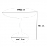 set tavolo rotondo 120cm design Tulipan 4 sedie stile moderno scandinavo margot 