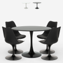 set tavolo rotondo 100cm 4 sedie design Tulipan stile moderno scandinavo ross Promozione