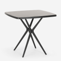 Set tavolo quadrato nero 70x70cm 2 sedie design Moai Black Catalogo