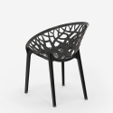 Set tavolo quadrato nero 70x70cm 2 sedie design Moai Black Prezzo